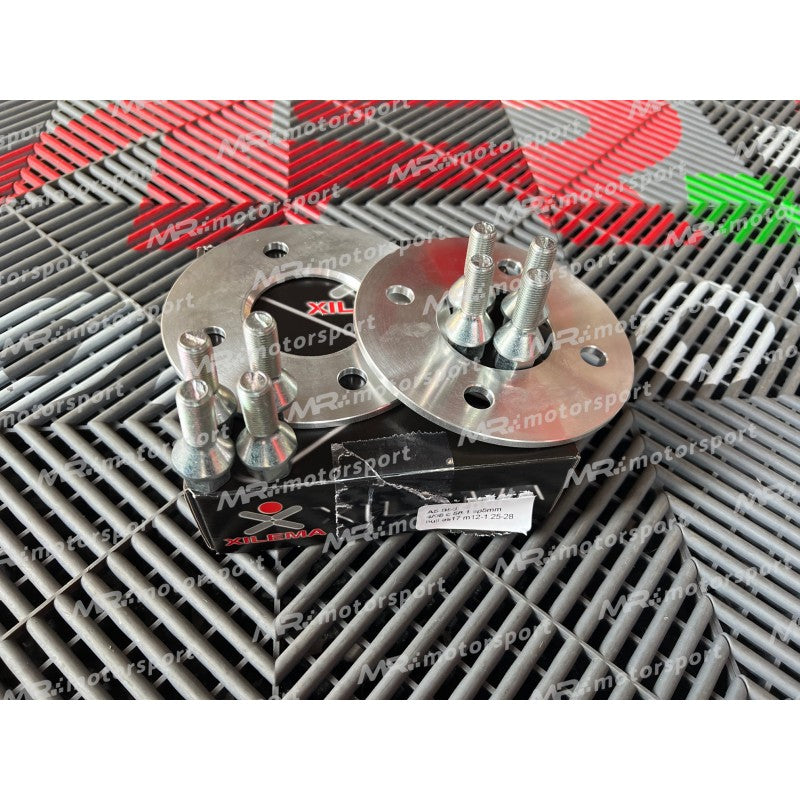 Coppia distanziali 500 abarth spessore 5 mm con bulloneria
