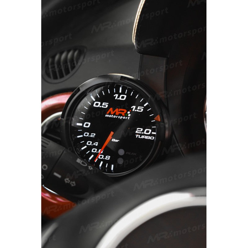 Manometro Pressione Turbo MrMotorsport 80 mm -1 +2 BAR BOOST