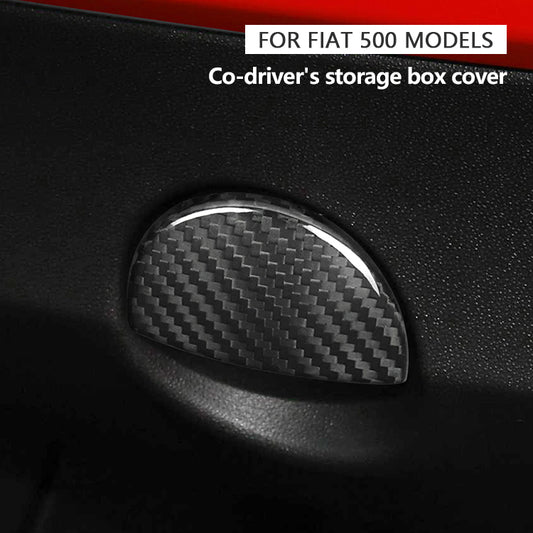 Cover maniglia vano portaoggetti - 100% Carbonio - Fiat 500 Abarth Restyling