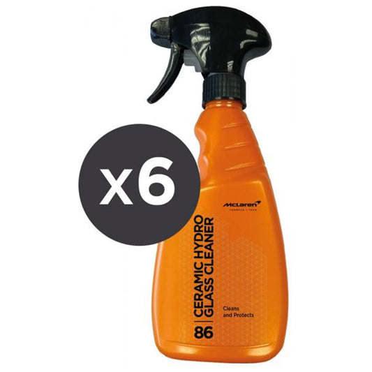 McLaren - CONF. 6 PZ CERAMIC HYDRO GLASS CLEANER PULITORE VETRI IDRO CERAMICO 500 ML