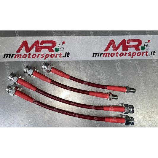 Kit 4 tubi freno aeronautici in treccia per Abarth 500/595 - 4 pezzi (4 POSTERIORI )