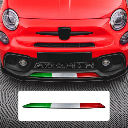 Cover Splitter frontale - Carbonio Tricolore, Nero o Rosso - Fiat 500 Abarth Restyling