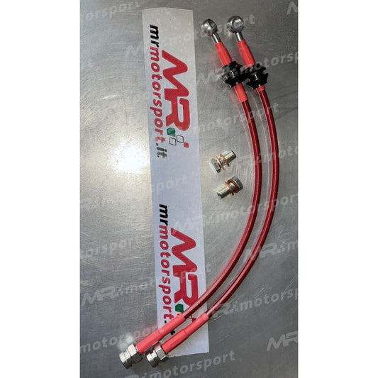 Kit 2 tubi freno aeronautici anteriori per Fiat Abarth 500 / 595 / 695