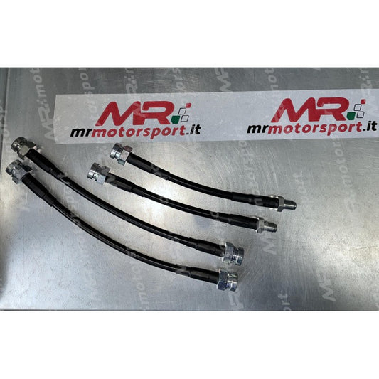 Kit 4 tubi freno aeronautici in treccia per Grande punto Abarth / Punto Evo Abarth - 4 pezzi (4 POSTERIORI )