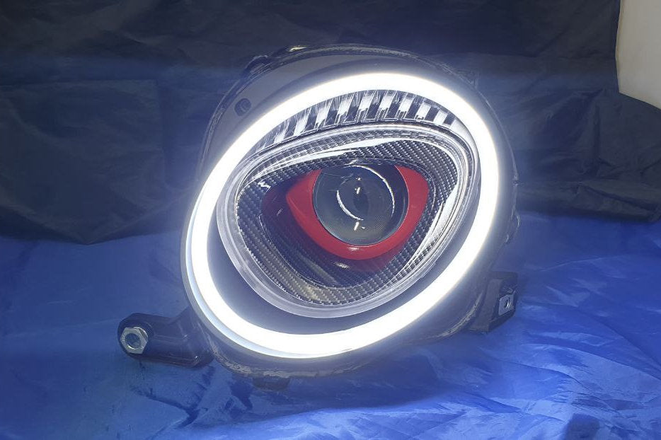 Fanali pre-restyling & restyling nero opaco strip full led - 500 Abarth - EXTR3ME ITALIA