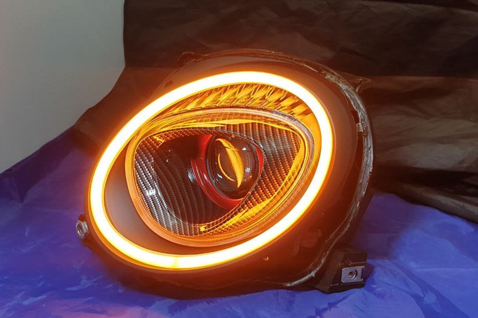 Fanali pre-restyling & restyling nero opaco strip full led - 500 Abarth - EXTR3ME ITALIA